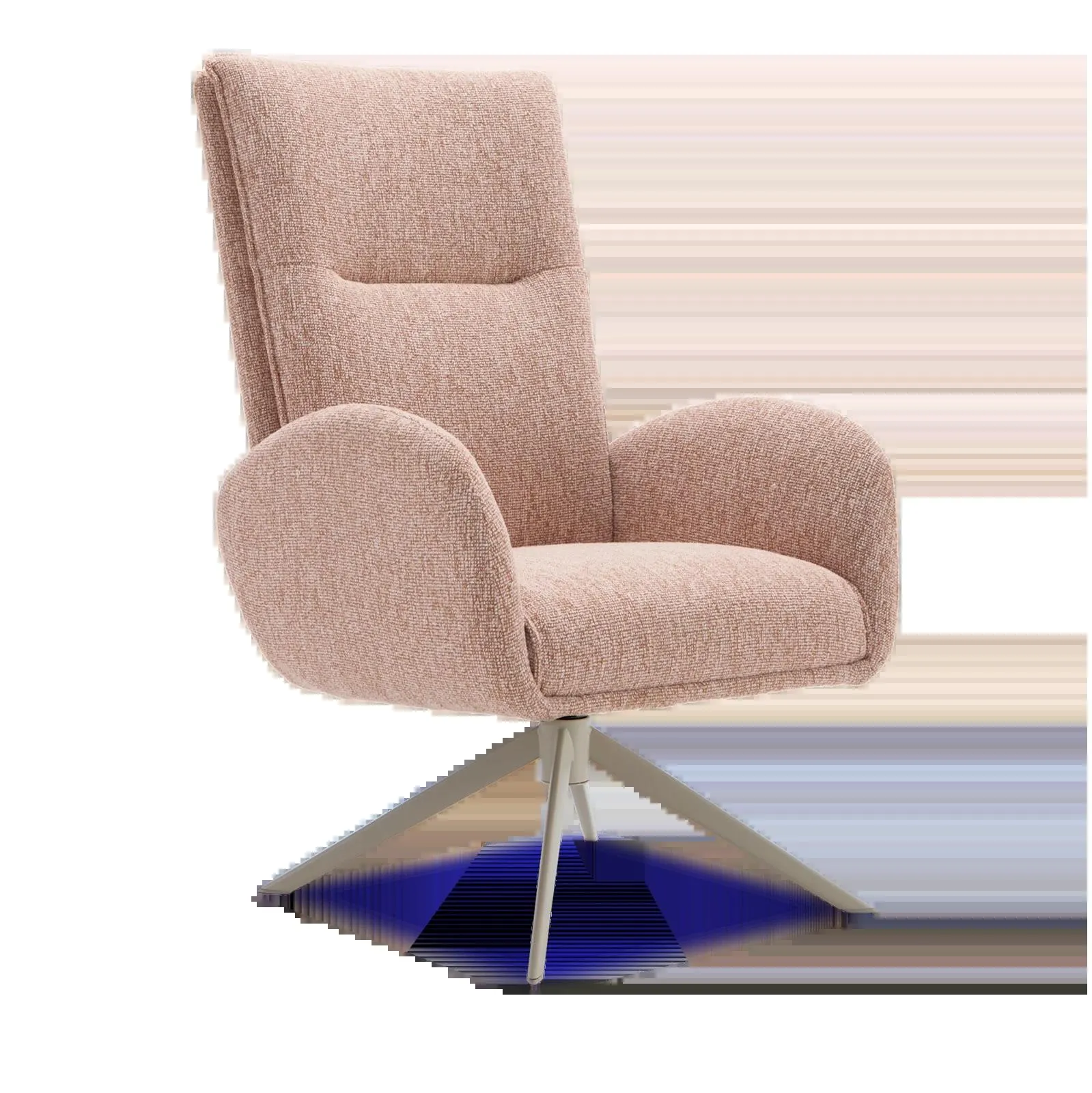 Draaifauteuil Whisper (hoog/poot: beige) - Lodge Blossom