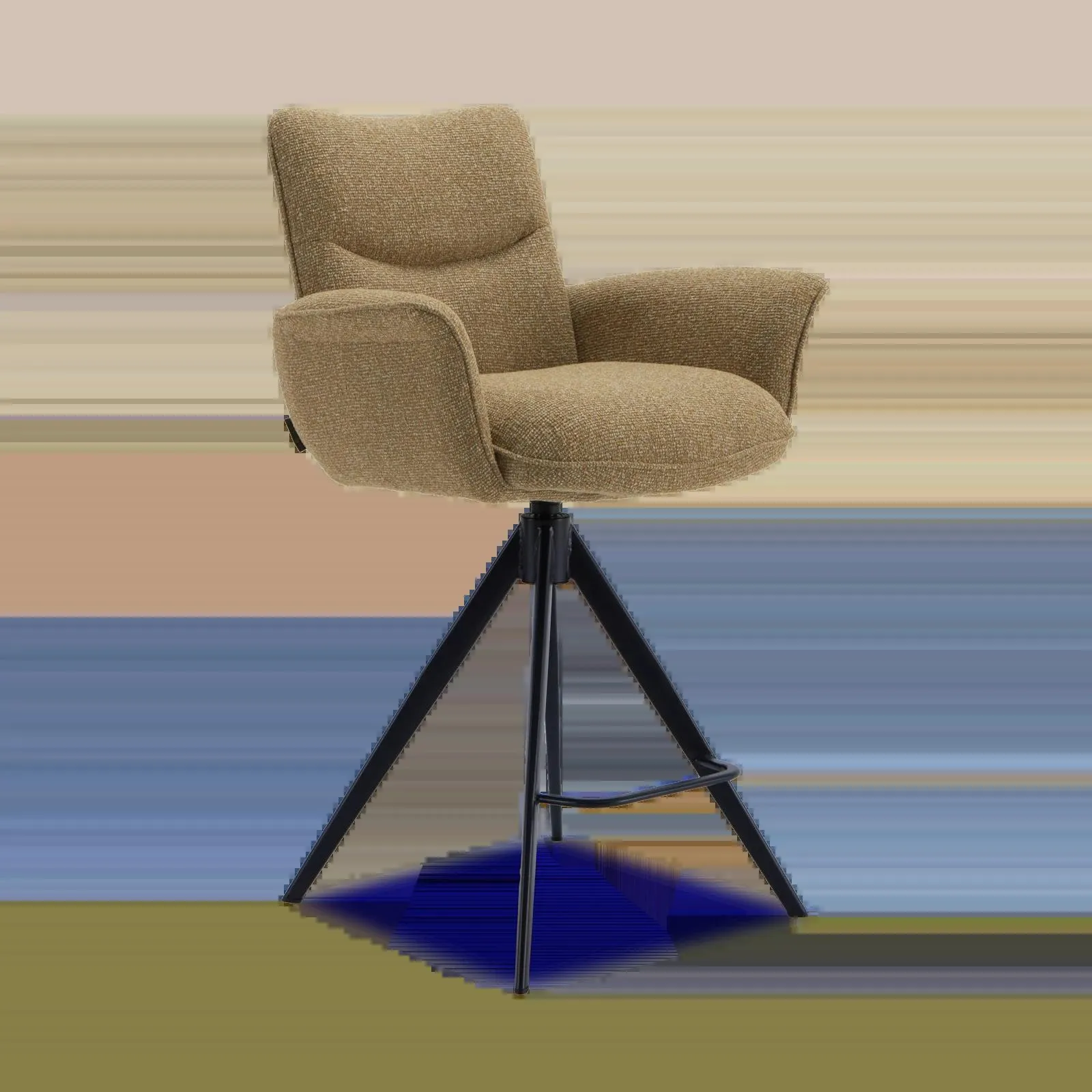 Barstoel Kaya (poot: zwart) - Lodge Curry