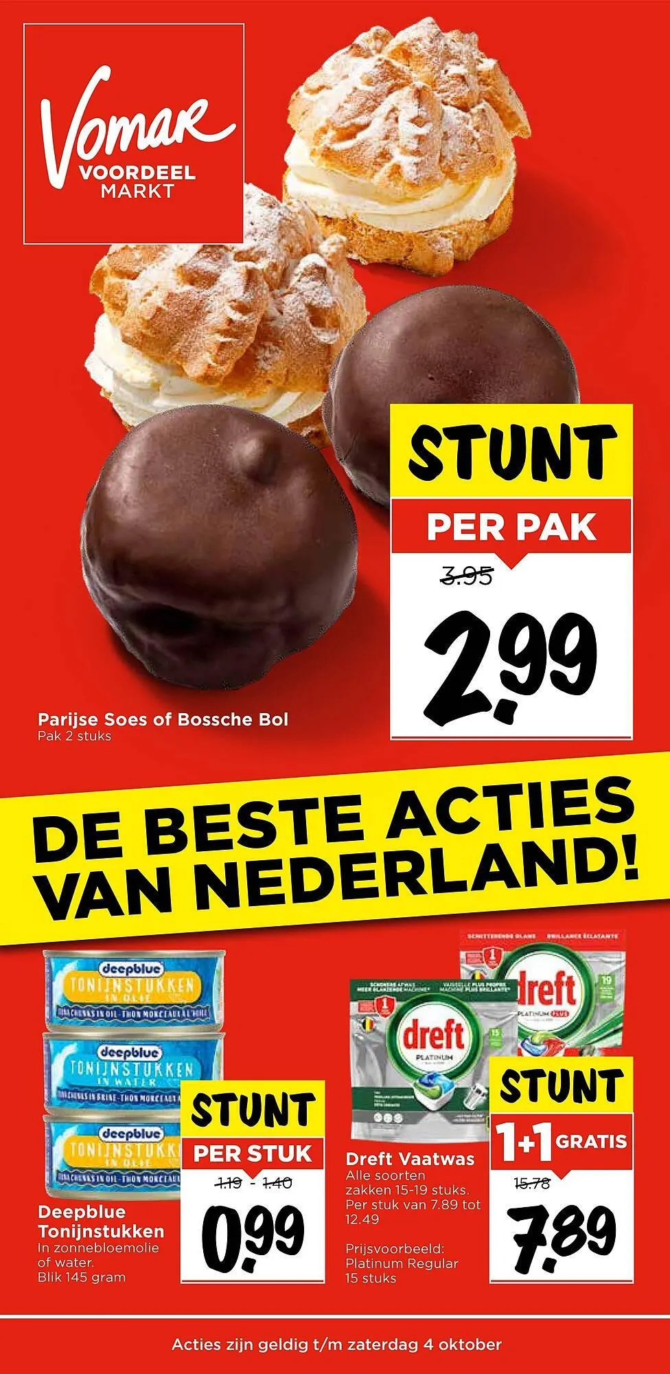 Vomar Voordeelmarkt folder van 2 oktober tot 4 oktober 2025 - Folder pagina 1