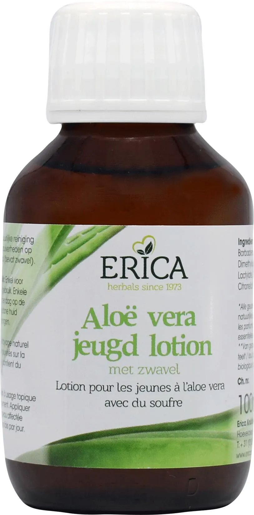 ALOE JEUGDLOTION MET ZWAVEL 100 ML GLAS
