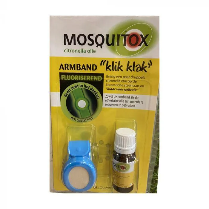 Klik Klak Citronella-olie insectwerende armband