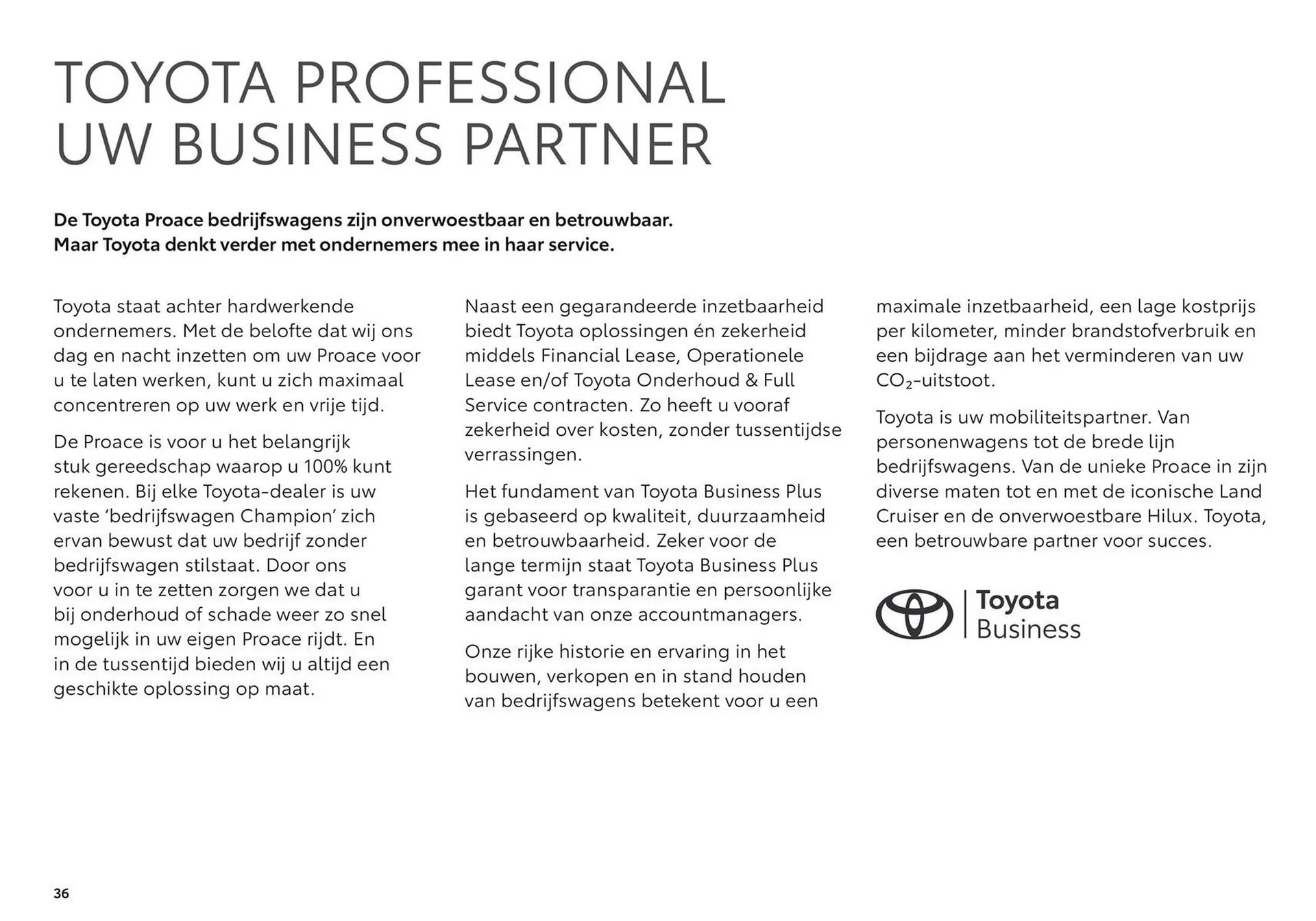 Toyota folder van 4 december tot 4 december 2024 - Folder pagina 36