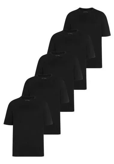 Man's World Shirt met ronde hals perfect als t-shirt om ergens onder te dragen (5-delig, Set van 5)