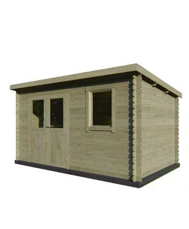 De Hoeve Blokhut Luna 295x295 + Extensie 200