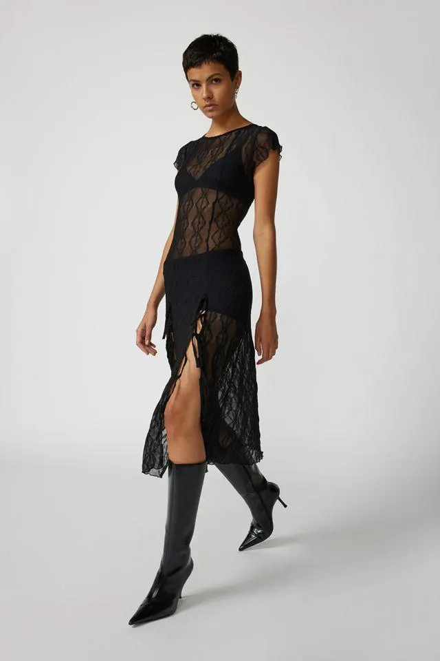 Find Me Now Second Skin Sheer Midi Dress