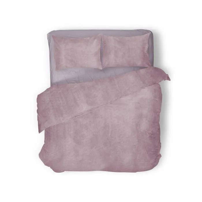 Elegance Dekbedovertrek Velvet Uni - shady pink
