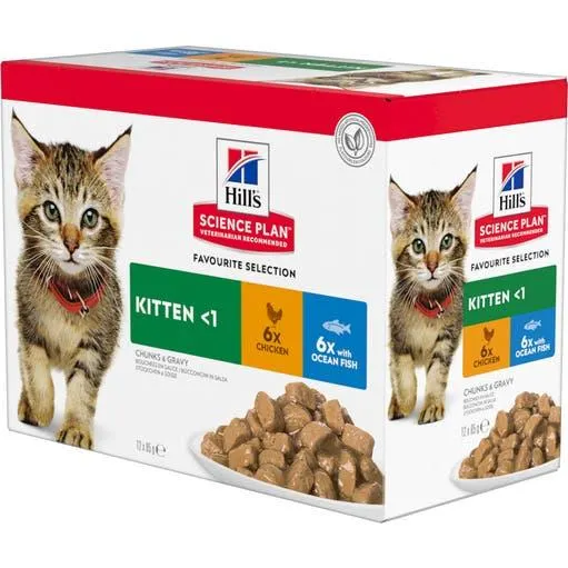 Natvoer voor kittens malse reepjes in gelei Multipack