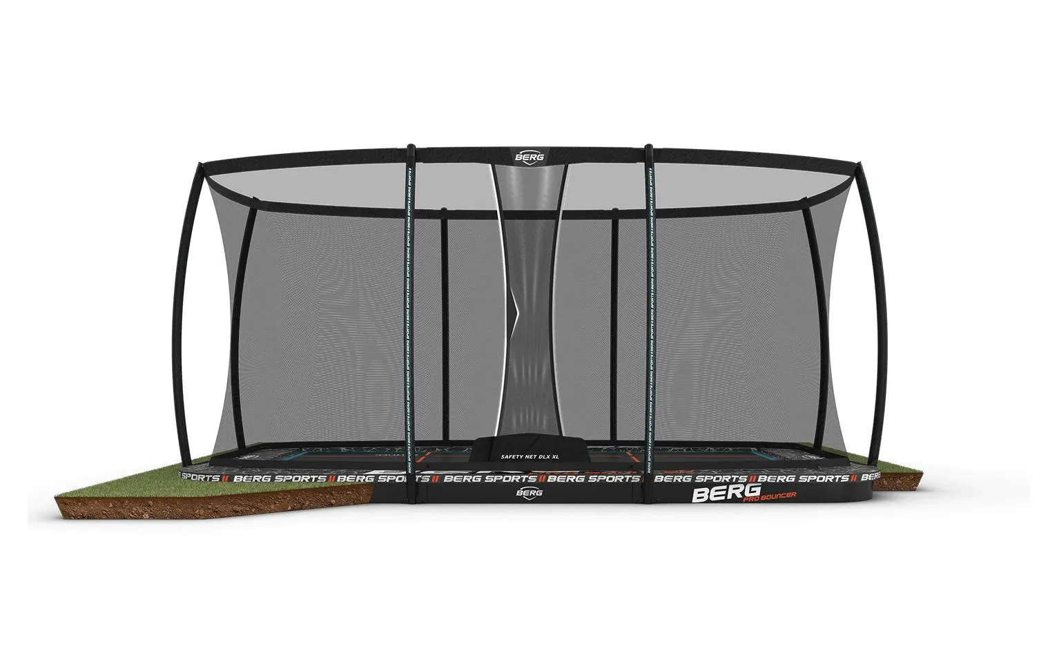 BERG SPORTS Ultim Pro Bouncer FlatGround 500 + Safety Net XL