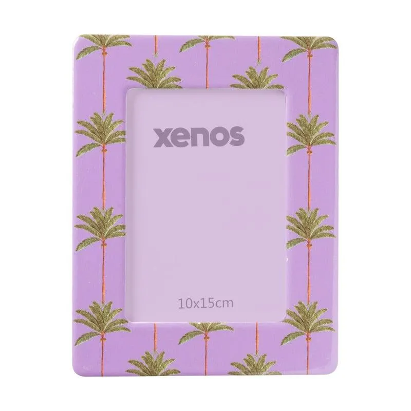 Fotolijst palmboom - paars - 10x15 cm
