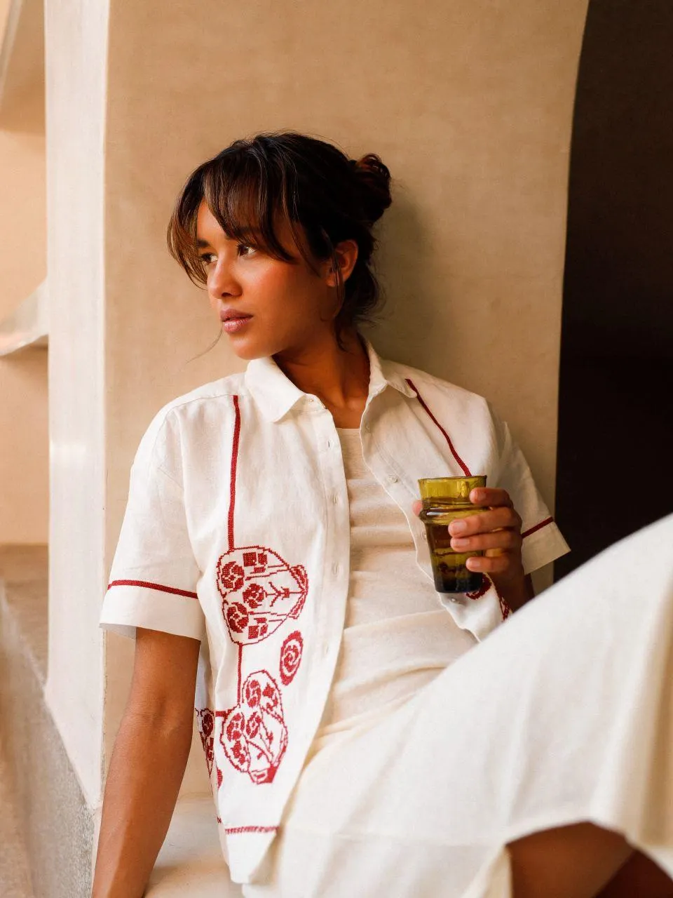 CROSS STITCH EMBROIDERY SHIRT