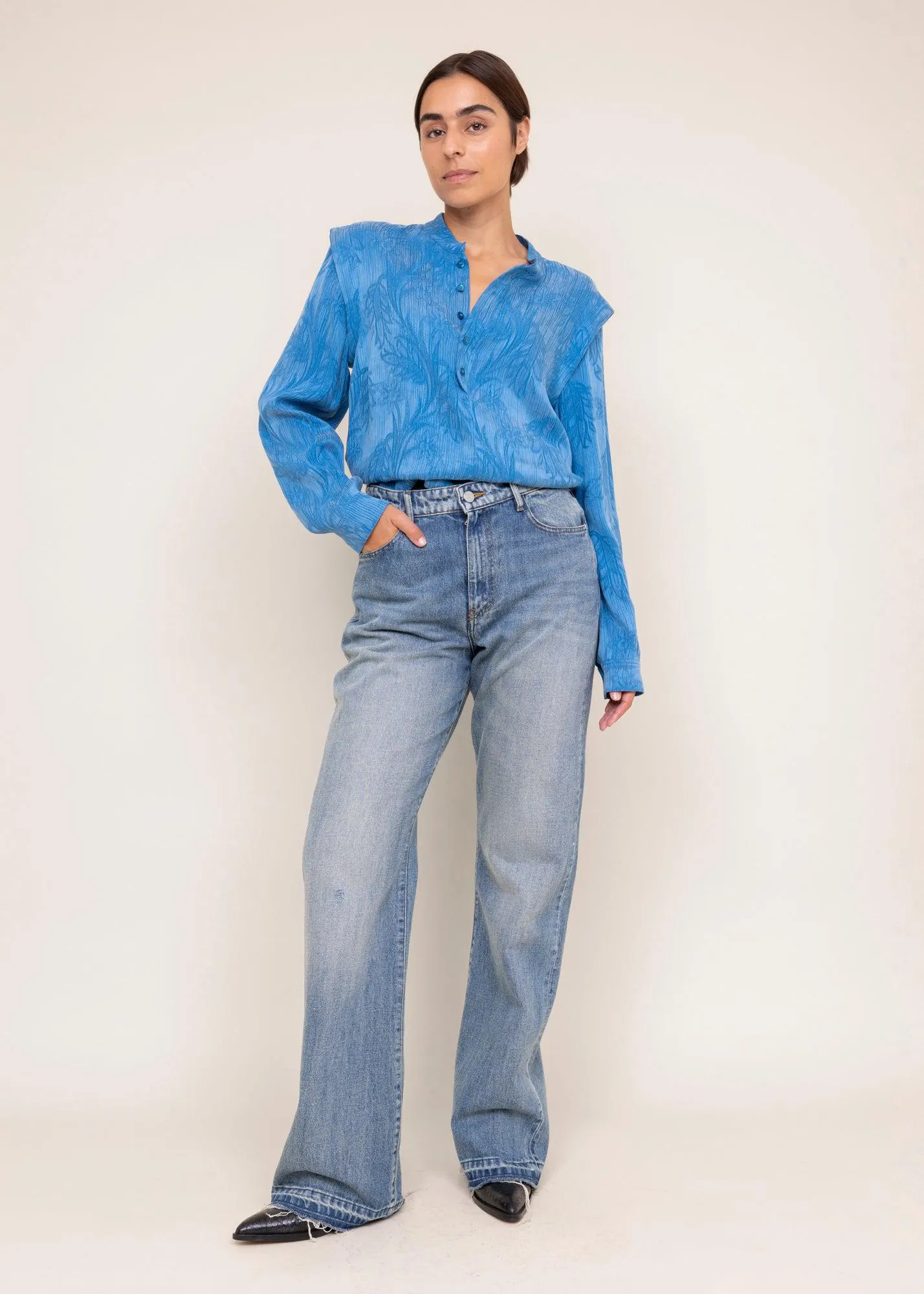 Lyocell top met bloemdessin