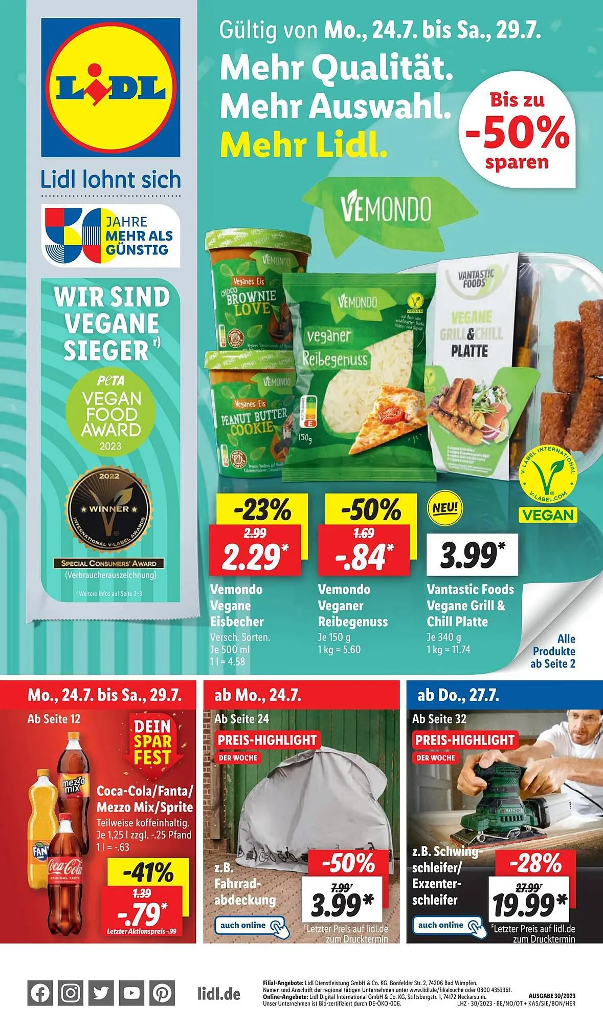 Lidl Duitsland Folder van 20 juli tot 26 juli 2023 - Folder pagina 1