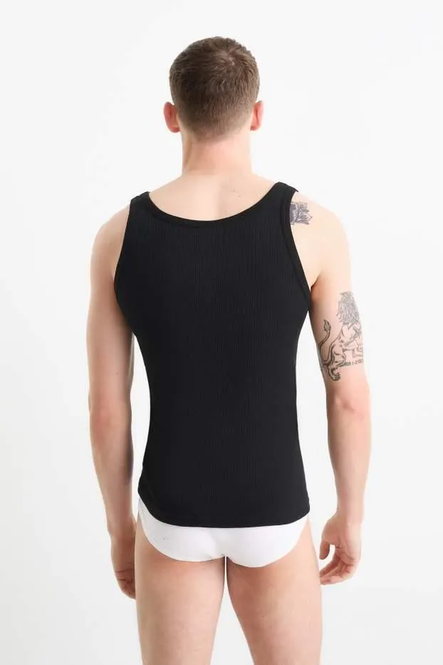 Multipack of 3 - vest - double rib