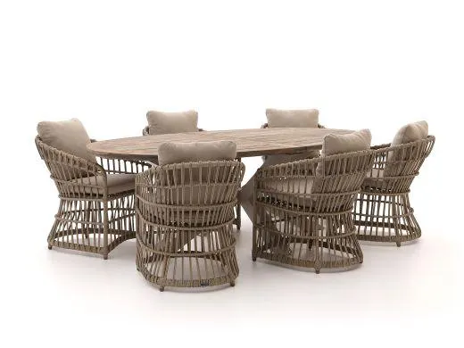 Intenso Cameri/ROUGH-Y Ellips 240cm dining tuinset 7-delig