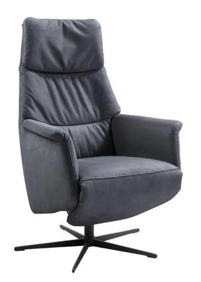 Relaxfauteuil Pomonti M antraciet leer