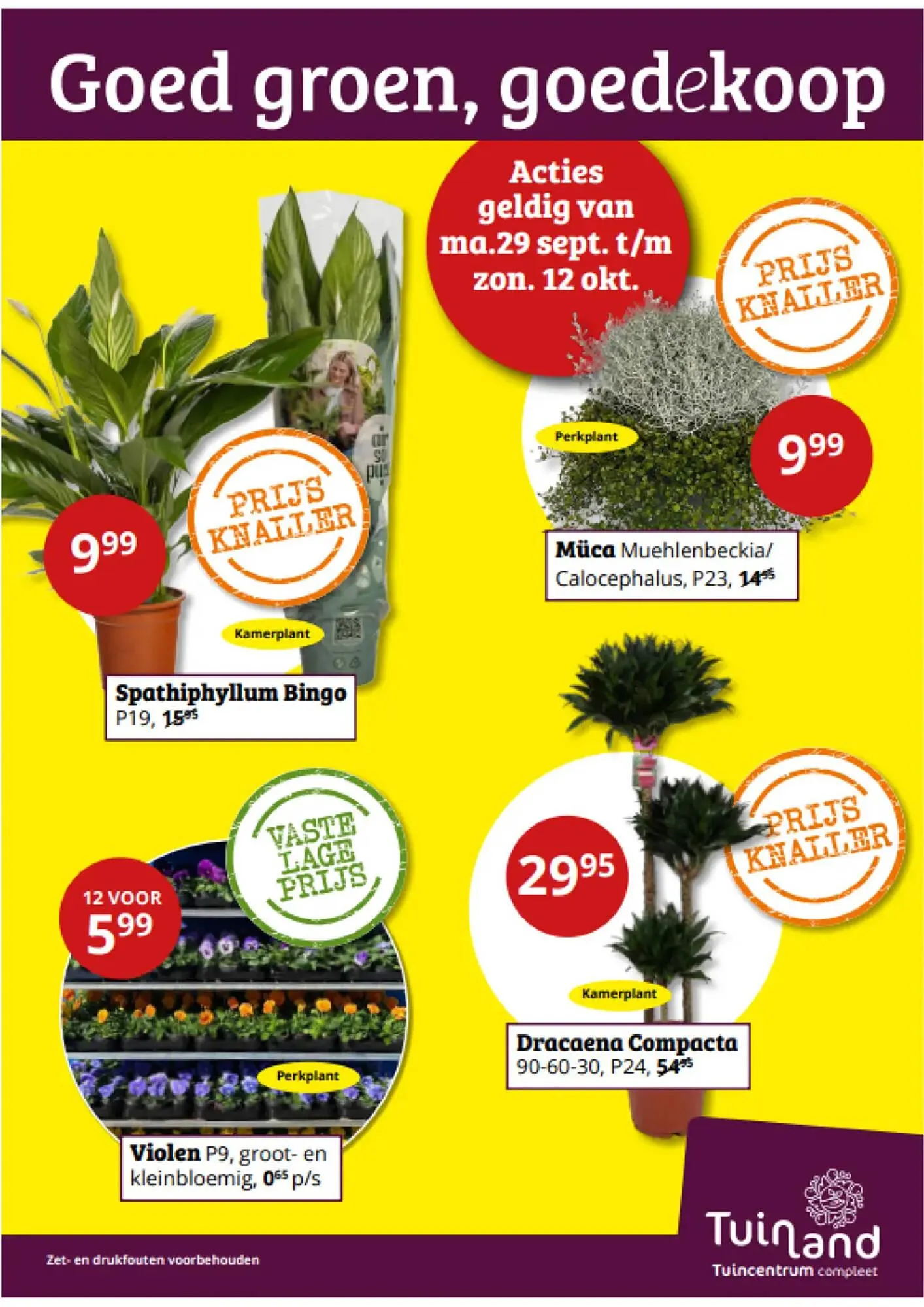 Tuinland folder van 29 september tot 12 oktober 2025 - Folder pagina 1