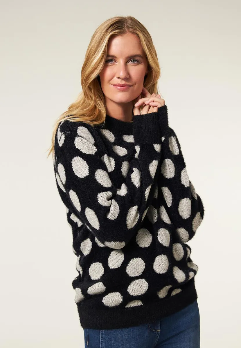 Trui harig print zwart