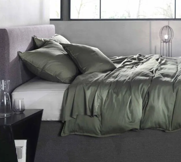 Zo!Home Satinado Dekbedovertrek Army Green