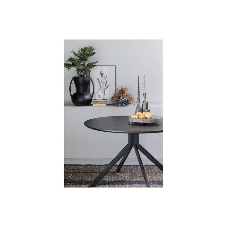 Bruno - Eettafel rond - MDF - Zwart - Ø120CM