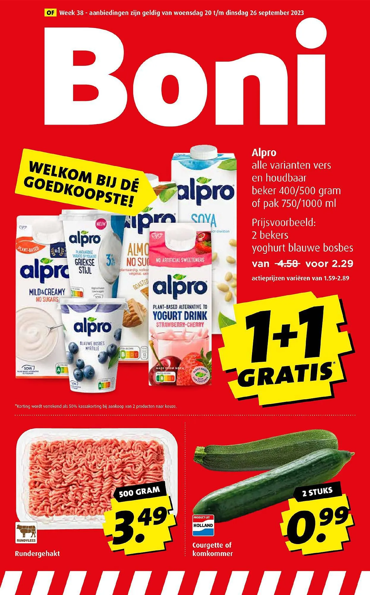 Boni folder van 20 september tot 26 september 2023 - Folder pagina 1