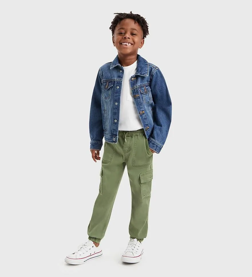 Kids Relaxed Dobby Cargo Jogger
