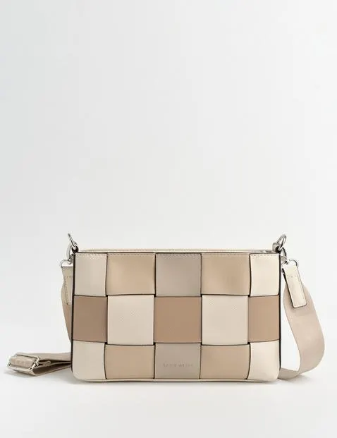 Schoudertas met gevlochten look