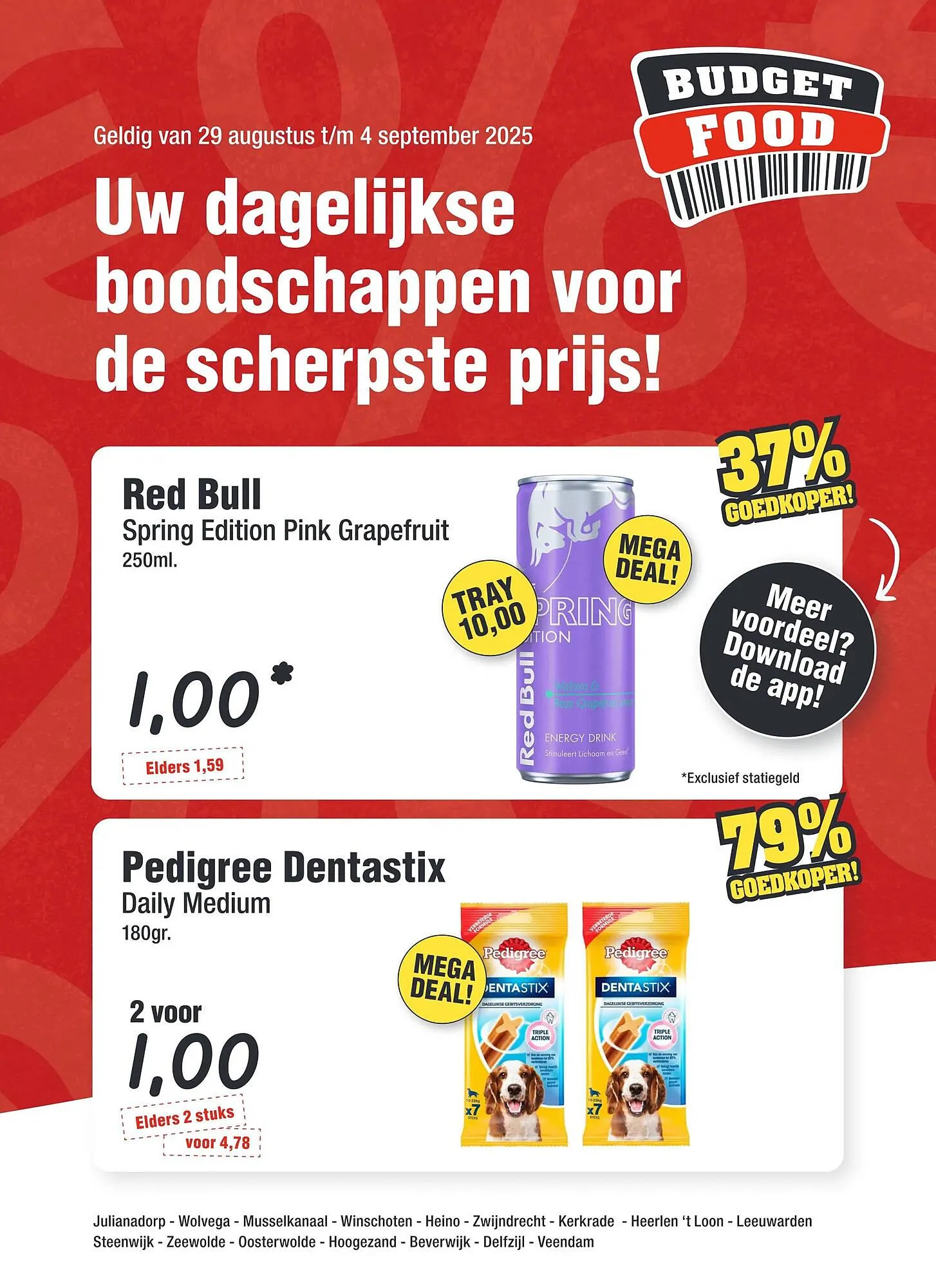 Budget Food folder van 29 augustus tot 4 september 2025 - Folder pagina 1
