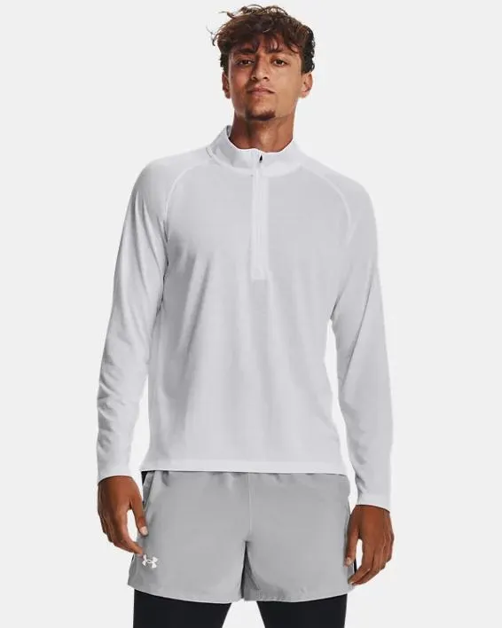 Herenshirt UA Streaker Run met korte rits