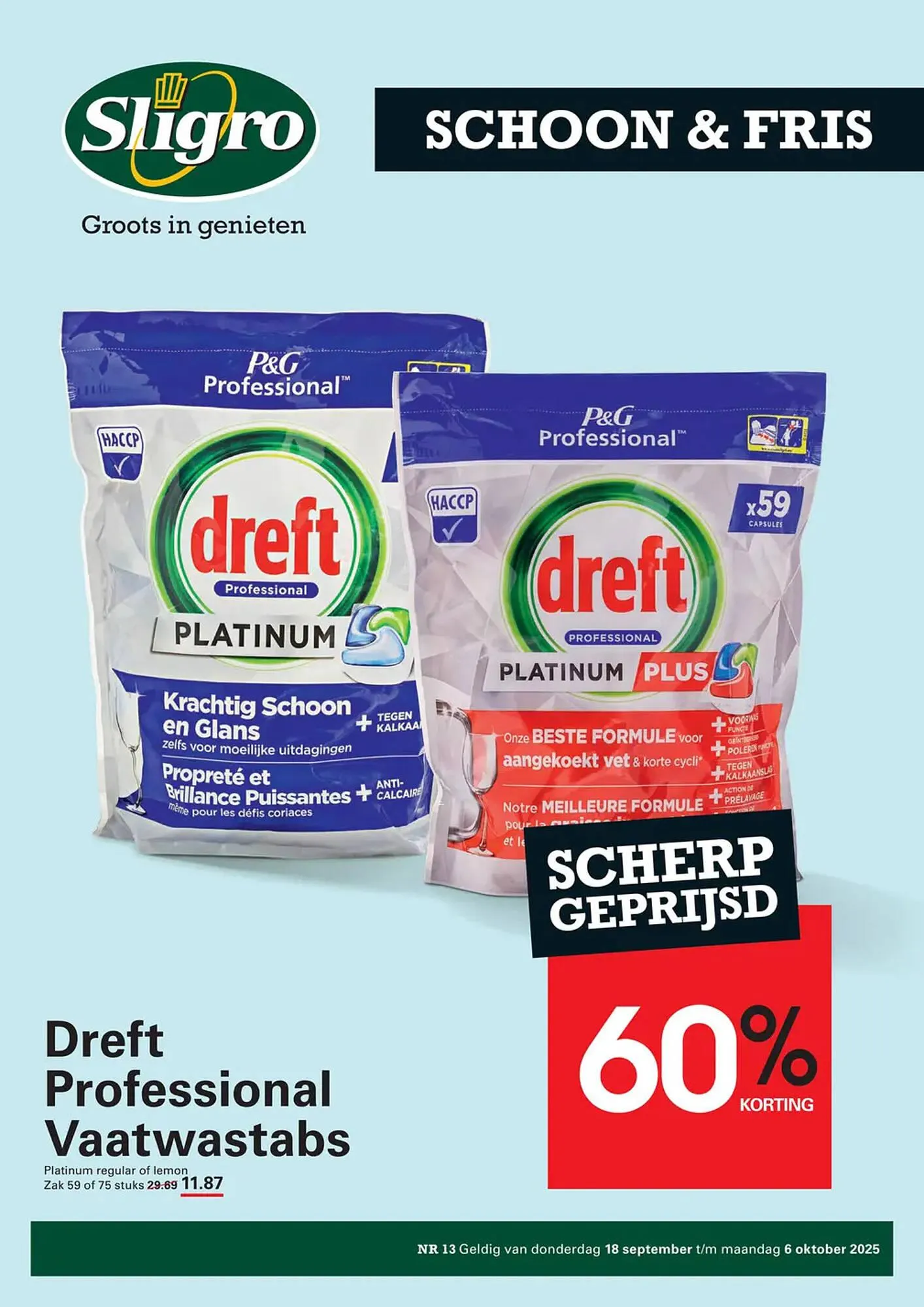 Sligro folder van 18 september tot 6 oktober 2025 - Folder pagina 1