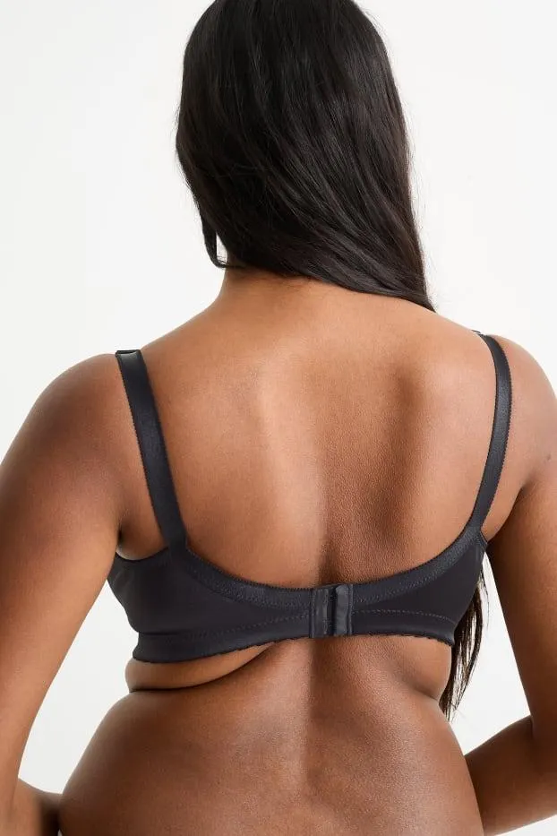 Non-wired minimiser bra - shiny