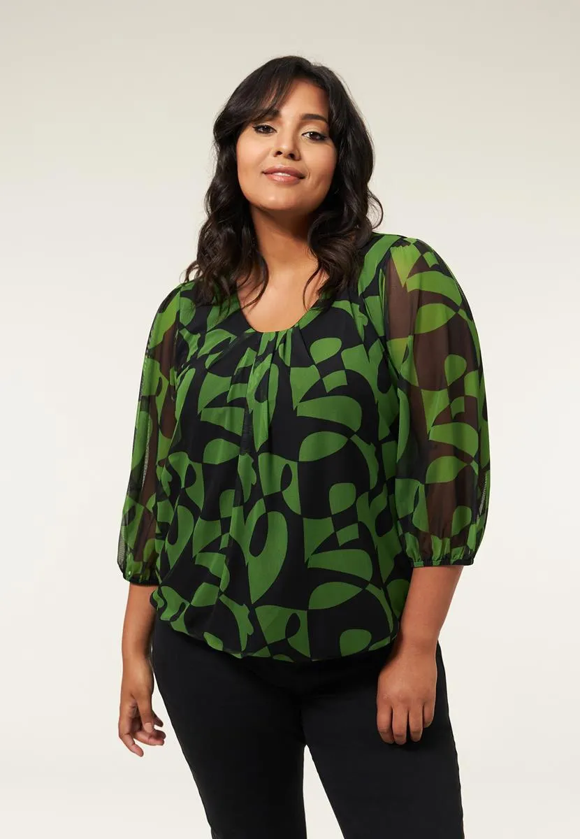 Top print groen