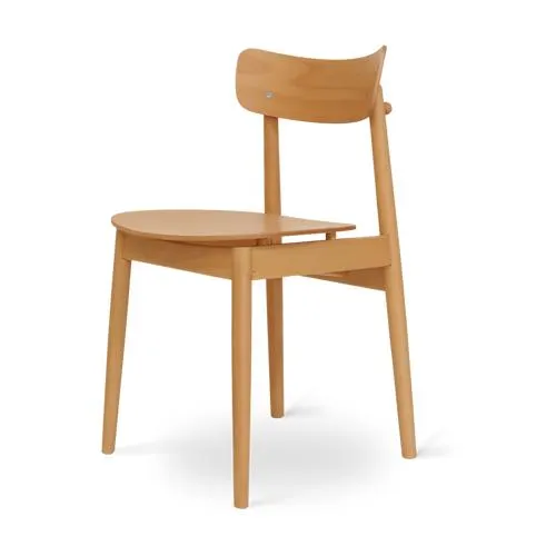 Fameg George Houten Eetkamerstoel Naturel