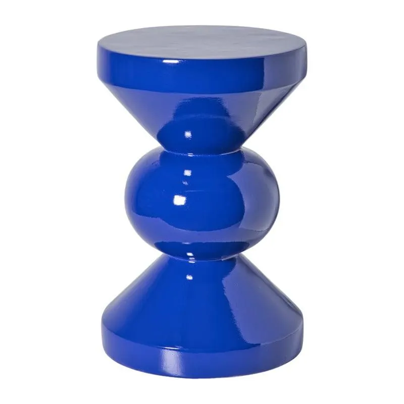 Bijzettafel diabolo - blauw - ø33x50 cm