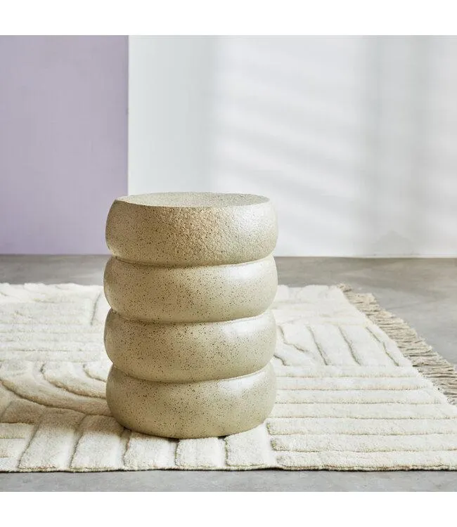 Bijzettafel Sterre zandkleurig Ø38