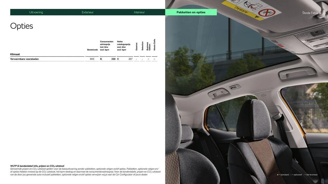 Škoda Fabia prijslijst per 14 augustus 2024 van 15 augustus tot 15 augustus 2025 - Folder pagina 15