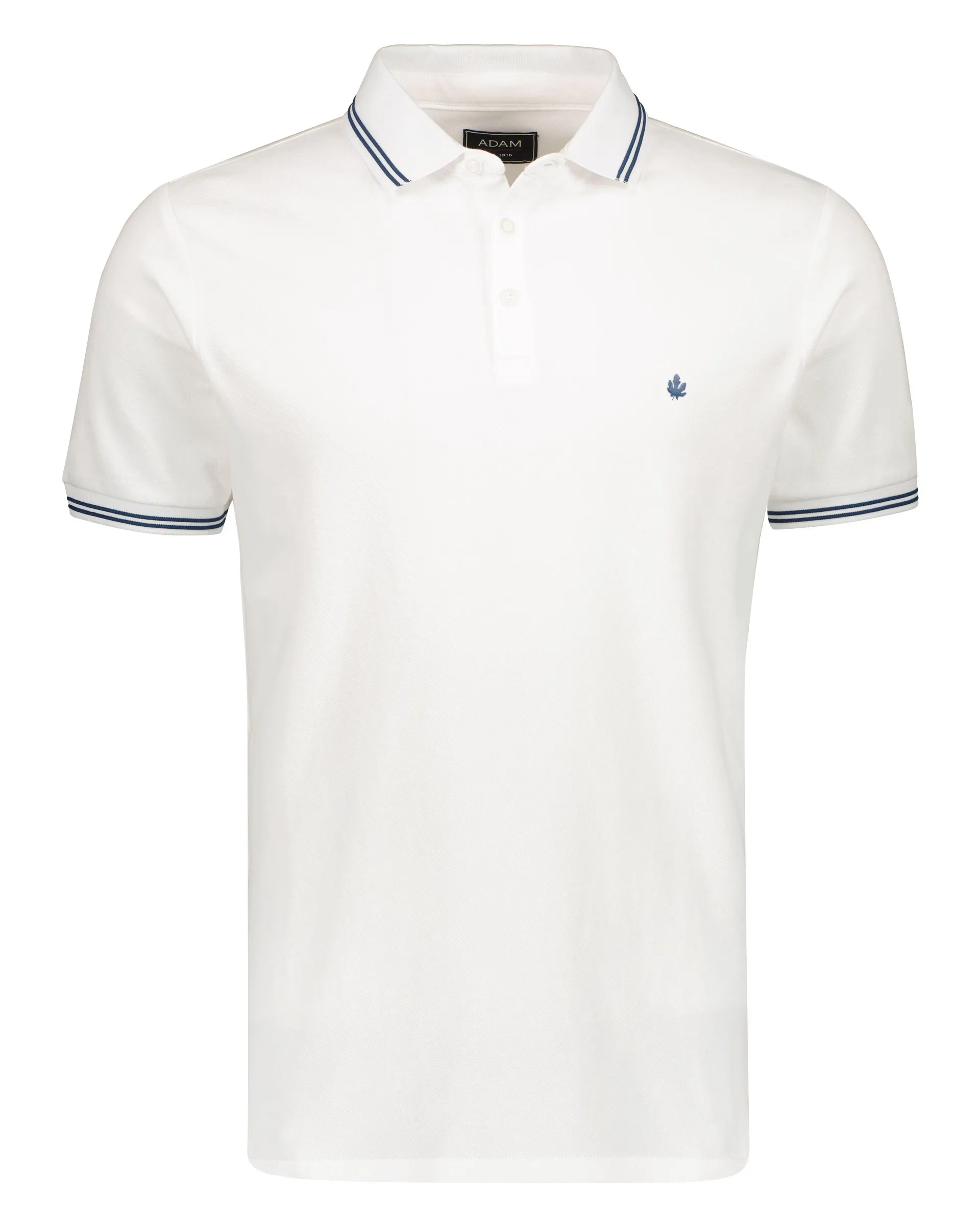 Piqué Polo met Contrast Kraag Wit