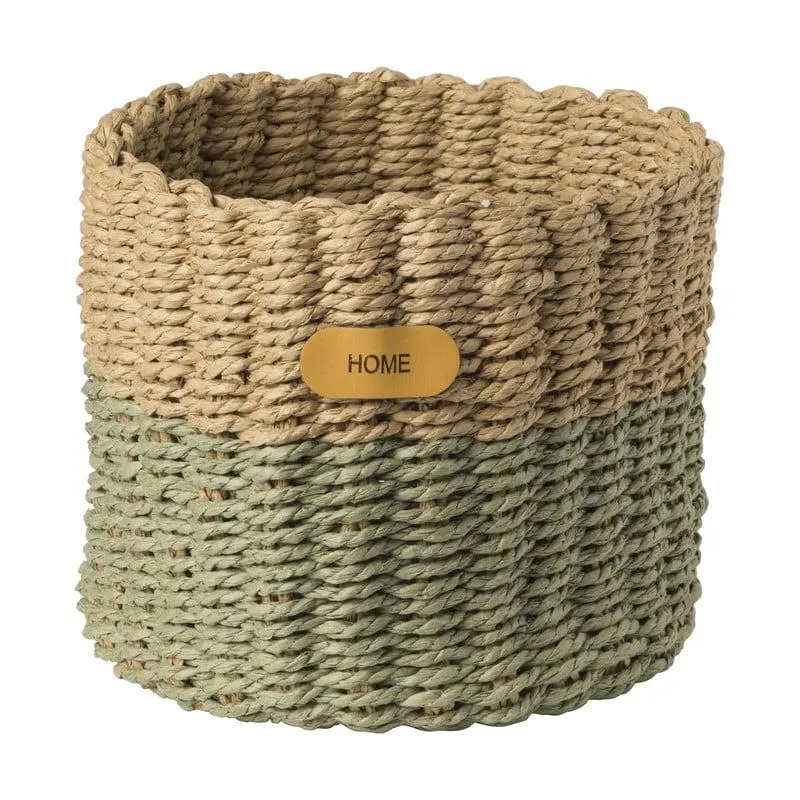 Mand Pleun - ø17x19 cm - bruin/groen