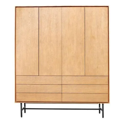 Opbergkast Belvio 165 cm light oak