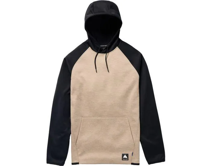 Crown hoodie heren summit taupe true black