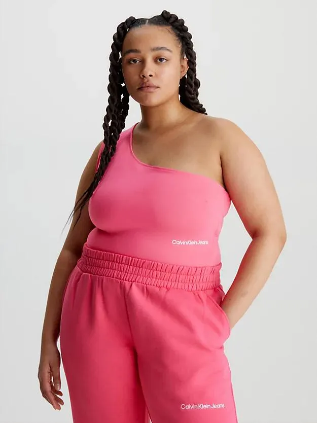 Milano jersey one-shoulder top