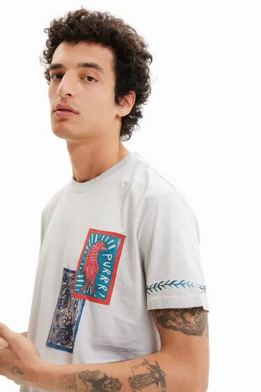 Print and patch T-shirt