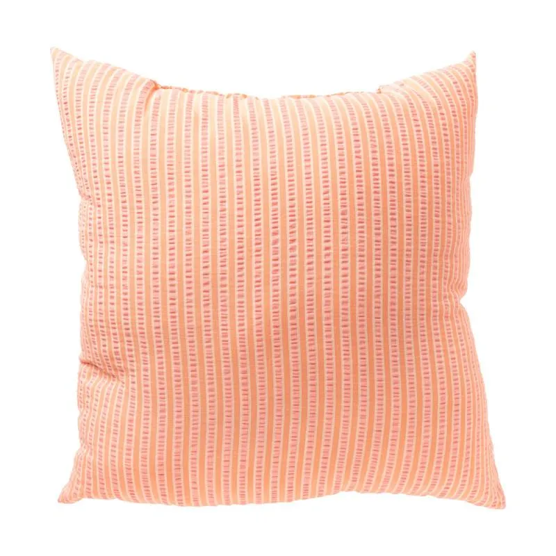 Kussen streep - oranje/roze - 45x45 cm