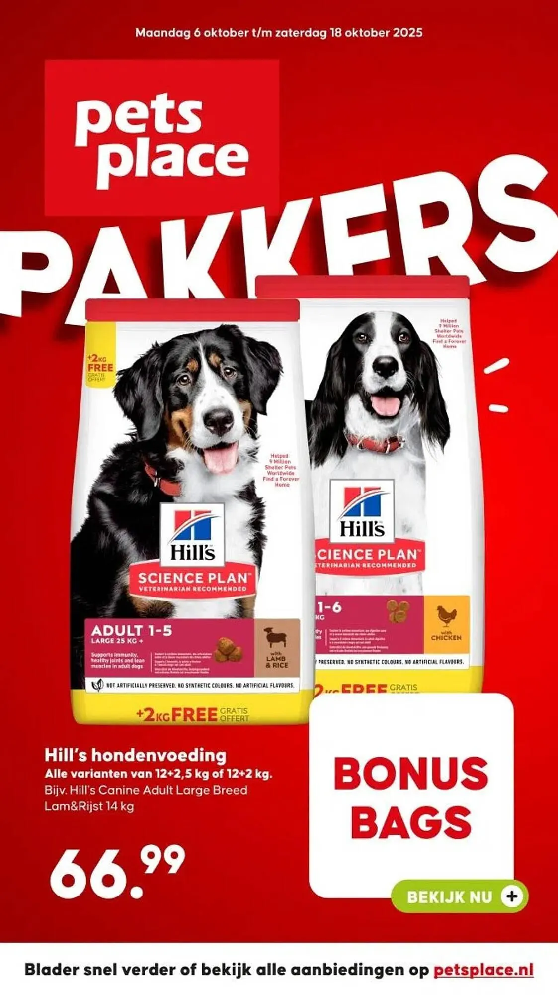 Pets Place folder van 5 oktober tot 6 oktober 2025 - Folder pagina 1