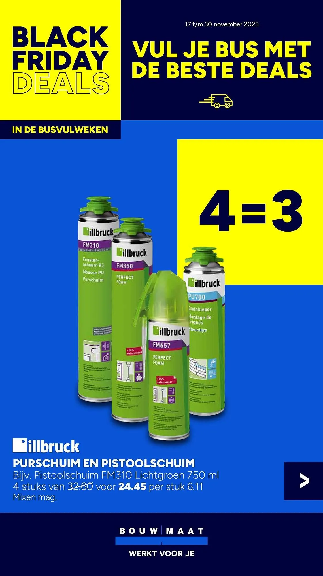 BOUWMAAT folder van 17 november tot 30 november 2025 - Folder pagina 1