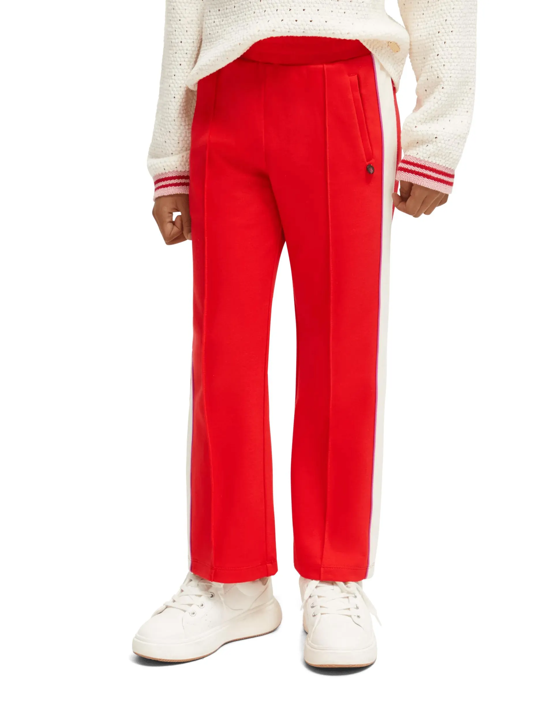 Mid-rise wide leg sweatpants