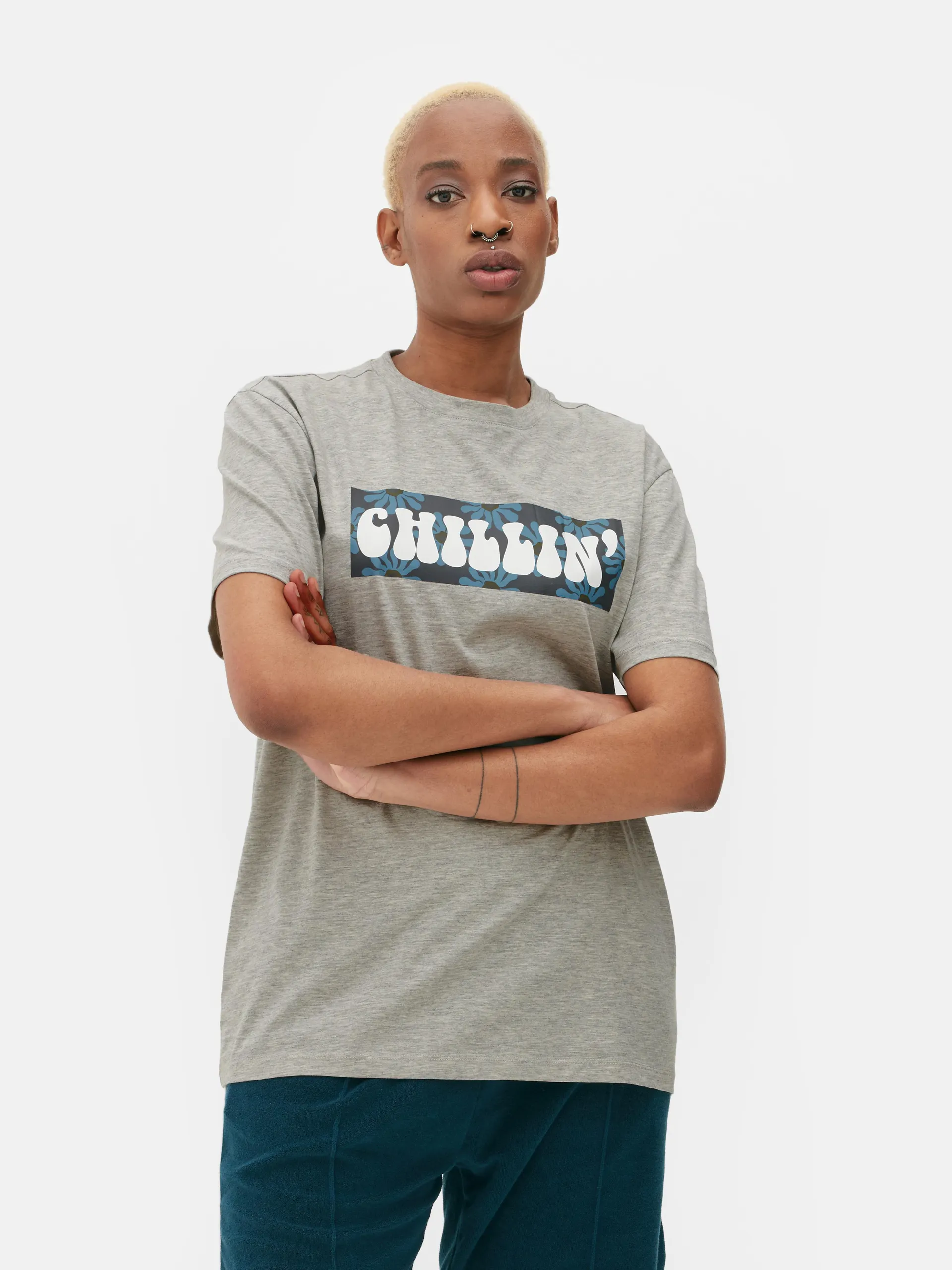T-shirt met Chillin'-motief