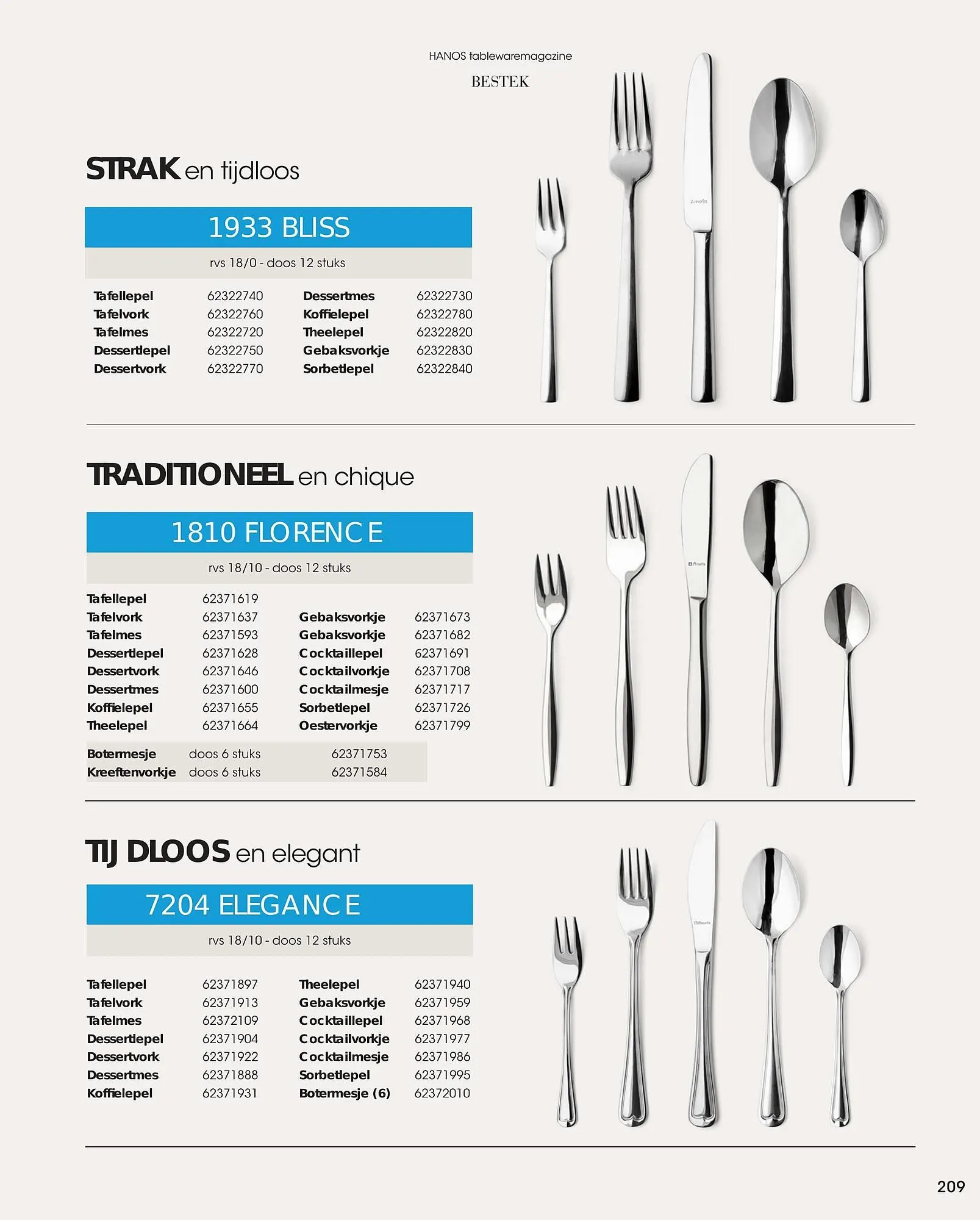 HANOS Tableware Magazine 2023-2024 van 1 januari tot 30 april 2024 - Folder pagina 209