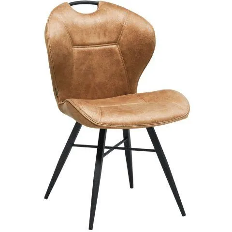 Eetkamerstoel Loana microvezel cognac