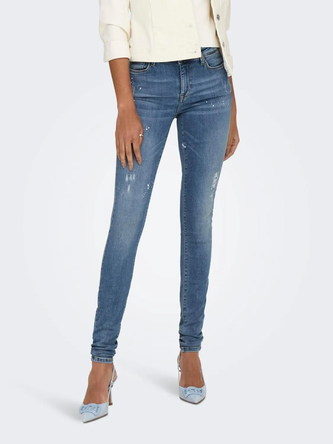 ONLShape life reg destroyed Skinny jeans