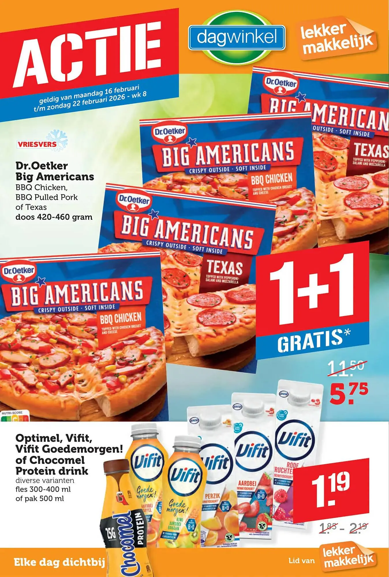 Dagwinkel folder van 16 februari tot 22 februari 2026 - Folder pagina 1